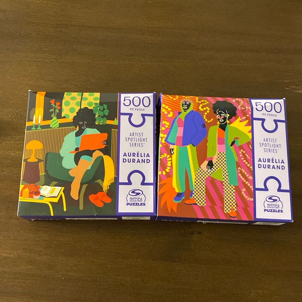 (2) Aurélia Durand Artist Spotlight Series 500 Piece Puzzles (Cozy & Together)